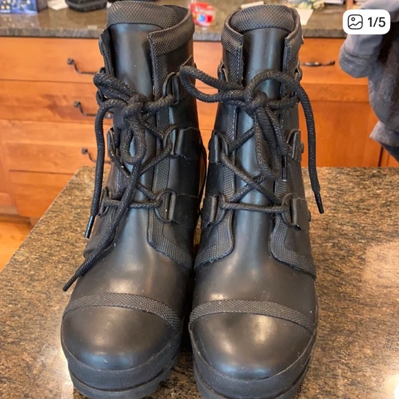 Sorel Black Footwear wedge heel - Picture 1 of 5